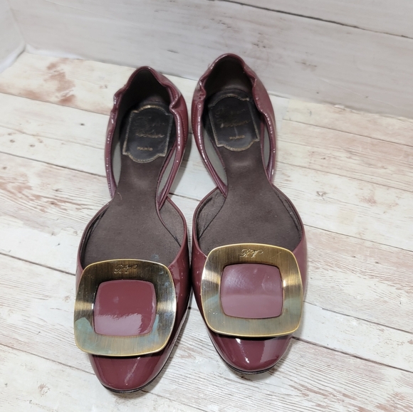 Roger Vivier D'Orsay patent leather ballet flats - Picture 5 of 11